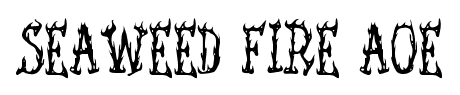 Seaweed Fire AOE font